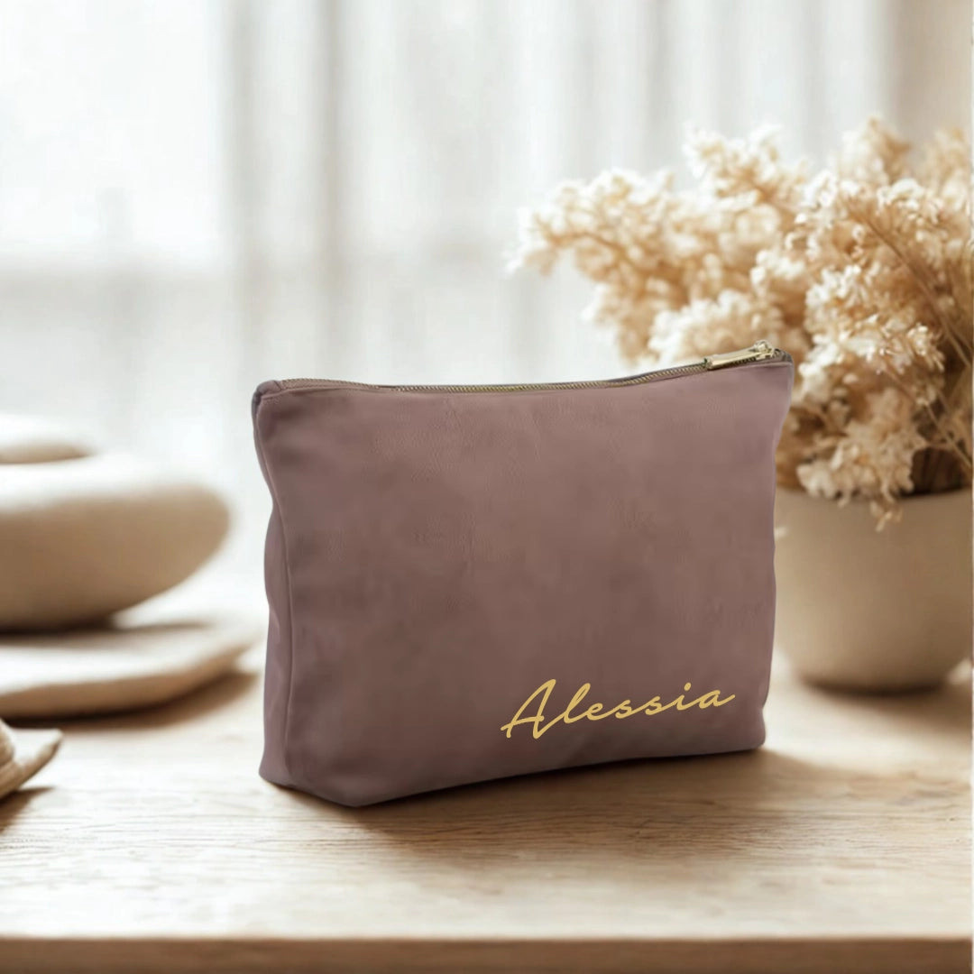 pochette in velluto personalizzata