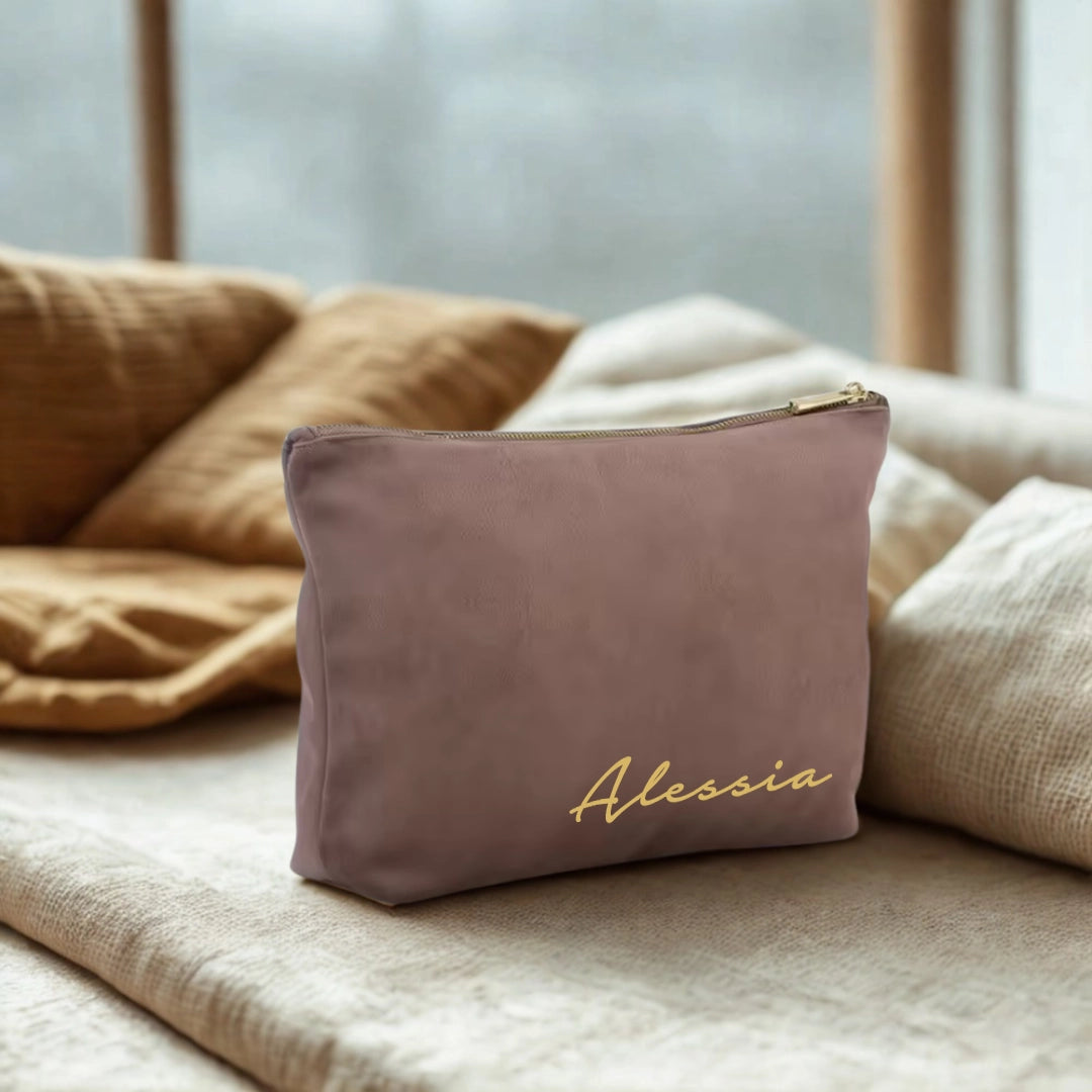 pochette in velluto personalizzata