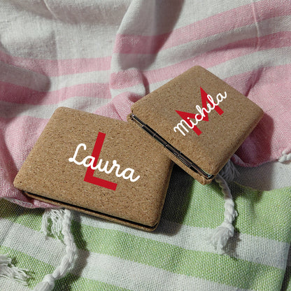 specchietto rettangolare in sughero personalizzato