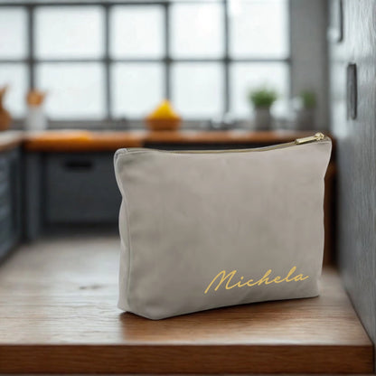 pochette in velluto personalizzata