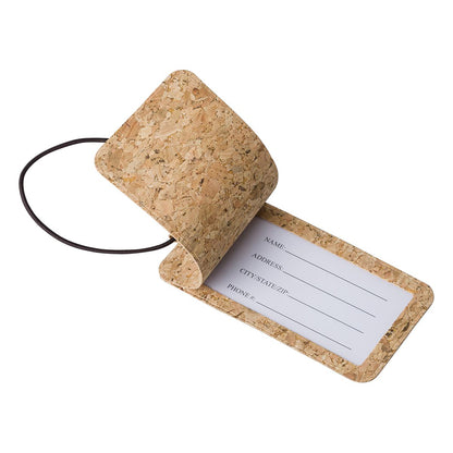 Etichetta per valigia in sughero