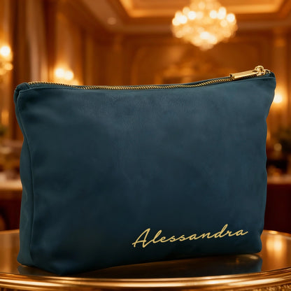 pochette in velluto personalizzata