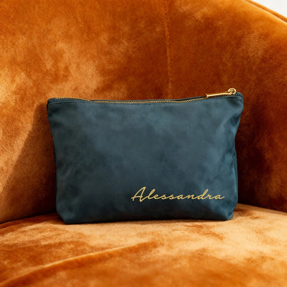 pochette in velluto personalizzata