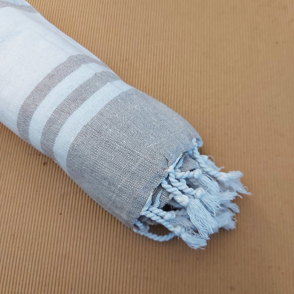 Combo borsa juta e telo fouta personalizzato – scegli il colore