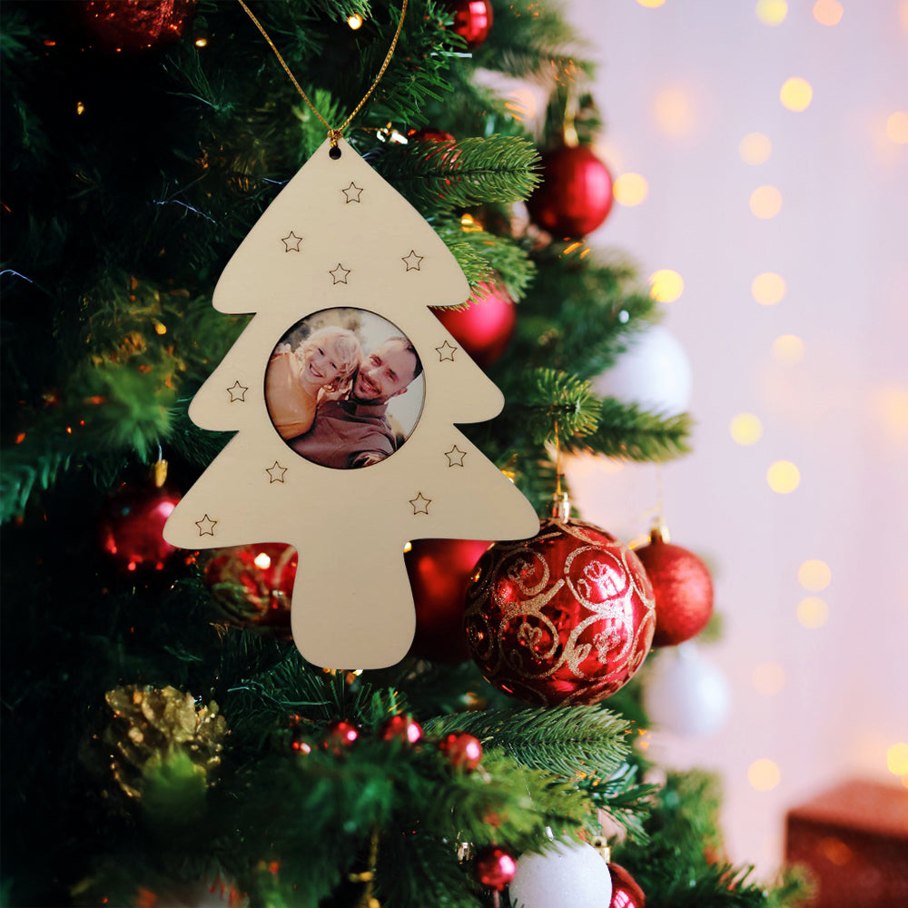 Cornice foto in legno natalizia